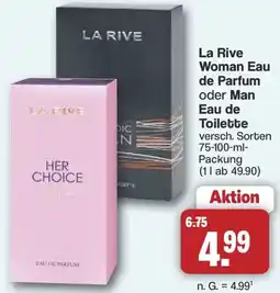 Famila Nord West La Rive Woman Eau de Parfum oder Man Eau de Toilette Angebot