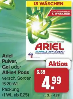 Famila Nord West Ariel Pulver, Gel oder All-in-1 Pods Angebot
