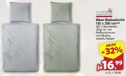 Famila Nord West H.G. HAHN HAUSTEXTILIEN Biber-Bettwäsche Angebot