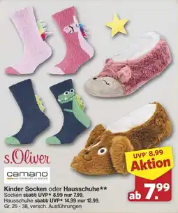 Famila Nord West s.Oliver Kinder Socken oder Hausschuhe Angebot