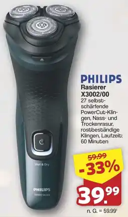 Famila Nord West PHILIPS Rasierer X3002/00 Angebot
