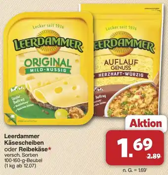 Famila Nord West Leerdammer Käsescheiben oder Reibekäse Angebot