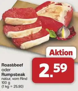 Famila Nord West Roastbeef oder Rumpsteak Angebot