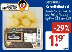 Aldi Süd LANDFREUDE Kartoffelknödel Angebot