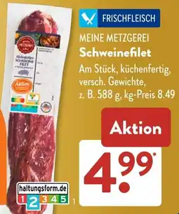 Aldi Süd MEINE METZGEREI Schweinefilet Angebot