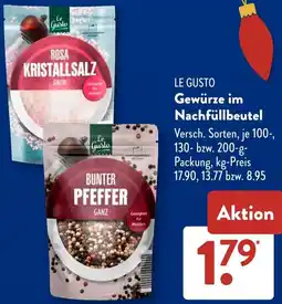 Aldi Süd LE GUSTO Gewürze im Nachfüllbeutel Angebot