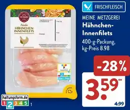 Aldi Süd MEINE METZGEREI Hähnchen Innenfilets Angebot