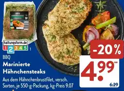 Aldi Süd BBQ Marinierte Hähnchensteaks Angebot