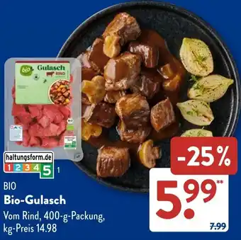 Aldi Süd Bio-Gulasch Angebot