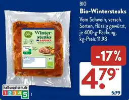 Aldi Süd Bio-Wintersteaks Angebot