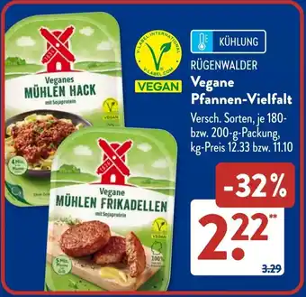 Aldi Süd RÜGENWALDER Vegane Pfannen-Vielfalt Angebot