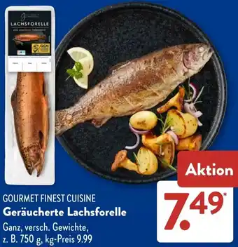 Aldi Süd GOURMET FINEST CUISINE Geräucherte Lachsforelle Angebot
