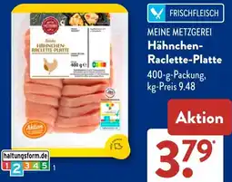 Aldi Süd MEINE METZGEREI Hähnchen Raclette-Platte Angebot