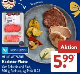 Aldi Süd MEINE METZGEREI Raclette-Platte Angebot