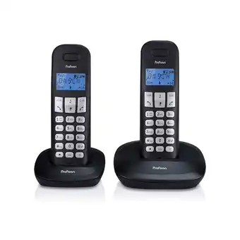Netto Marken-Discount Profoon PDX-1120 DECT-Telefon mit 2 Mobilteilen schwarz Angebot