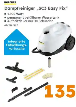 Globus Baumarkt KÄRCHER Dampfreiniger „SC3 Easy Fix" Angebot