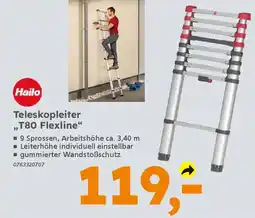 Globus Baumarkt Hailo Teleskopleiter ,,T80 Flexline" Angebot