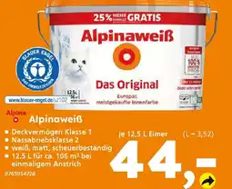 Globus Baumarkt Alpina Alpinaweiß Angebot