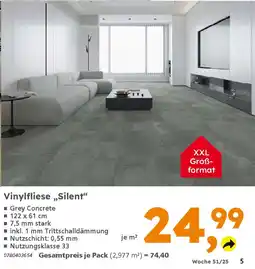 Globus Baumarkt Vinylfliese „Silent" Angebot