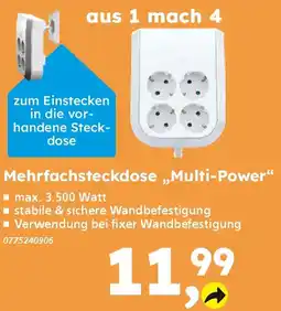 Globus Baumarkt Mehrfachsteckdose „Multi-Power" Angebot