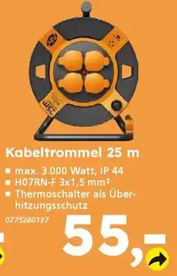 Globus Baumarkt Kabeltrommel 25 m Angebot