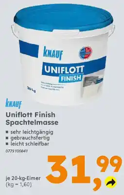 Globus Baumarkt KNAUF Uniflott Finish Spachtelmasse Angebot