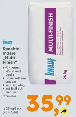 Globus Baumarkt KNAUF Spachtelmasse ,,Multi Finish" Angebot