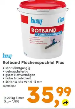 Globus Baumarkt KNAUF Rotband Flächenspachtel Plus Angebot
