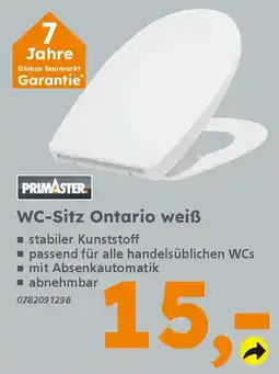 Globus Baumarkt PRIMASTER WC-Sitz Ontario weiß Angebot