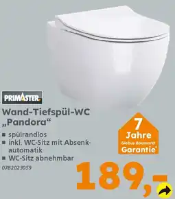 Globus Baumarkt PRIMASTER Wand-Tiefspül-WC „Pandora“ Angebot