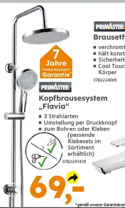 Globus Baumarkt PRIMASTER Kopfbrausesystem „Flavia" Angebot