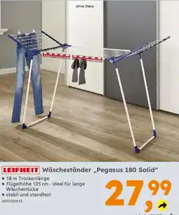 Globus Baumarkt LEIFHEIT Wäscheständer „Pegasus 180 Solid" Angebot