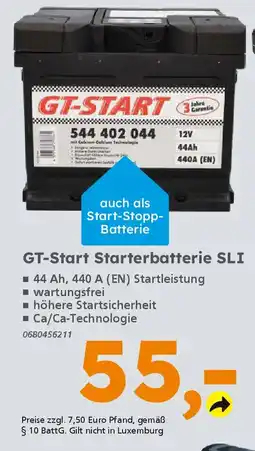 Globus Baumarkt GT-Start Starterbatterie SLI Angebot