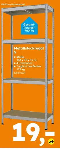 Globus Baumarkt Metallsteckregal S Angebot