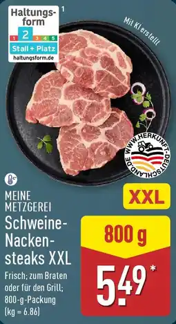 Aldi Nord MEINE METZGEREI Schweine Nackensteaks XXL Angebot