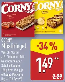 Aldi Nord CORNY Müsliriegel Angebot