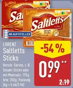 Aldi Nord LORENZ Saltletts Sticks Angebot