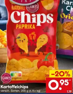 Netto Marken-Discount Clarky's Kartoffelchips Paprika Angebot