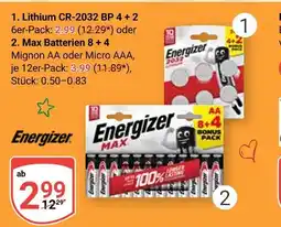 Globus Energizer lithium cr-2032 bp 4 + 2 Angebot