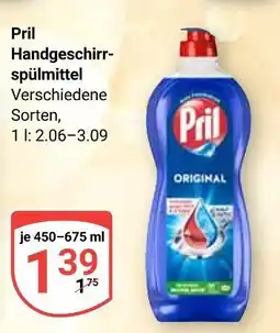 Globus Pril handgeschirrspülmittel Angebot