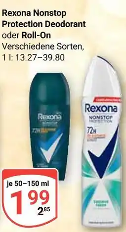 Globus Rexona nonstop protection deodorant Angebot