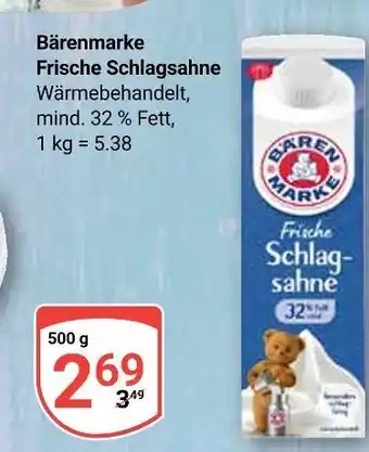 Globus Bärenmarke frische schlagsahne Angebot