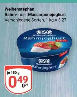 Globus Weihenstephan rahmjoghurt Angebot