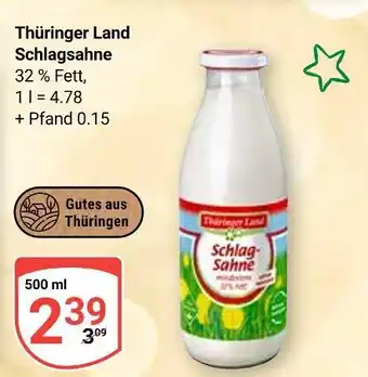 Globus Thüringer land schlagsahne Angebot