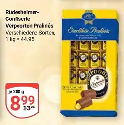 Globus Rüdesheimer-confiserie verpoorten pralinés Angebot