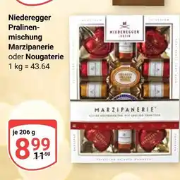 Globus Niederegger pralinenmischung marzipanerie oder nougaterie Angebot