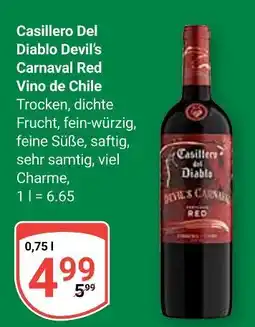 Globus Casillero del diablo devil’s carnaval red vino de chile Angebot