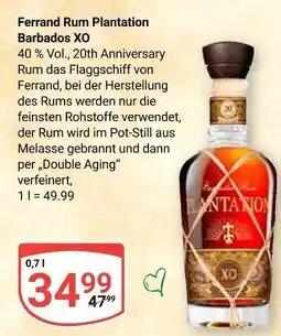 Globus Ferrand rum plantation barbados xo Angebot