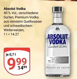 Globus Absolut vodka Angebot