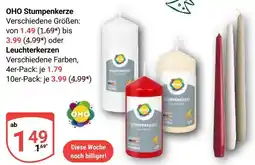 Globus Oho stumpenkerze Angebot